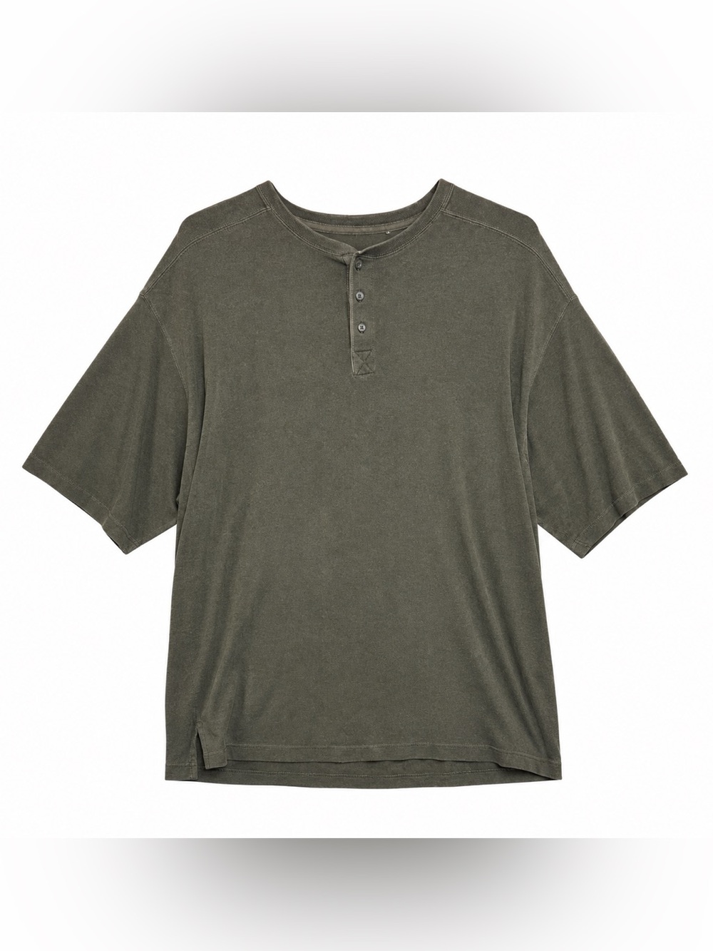Men's Fieldmaster Olive Henley Short Sleeve Shirt 2XLT